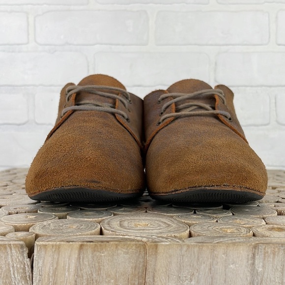 Vintage Shoe Company Distressed Brown Soft Leather Lace Up Ankle Booties 9 - Picture 3 of 16